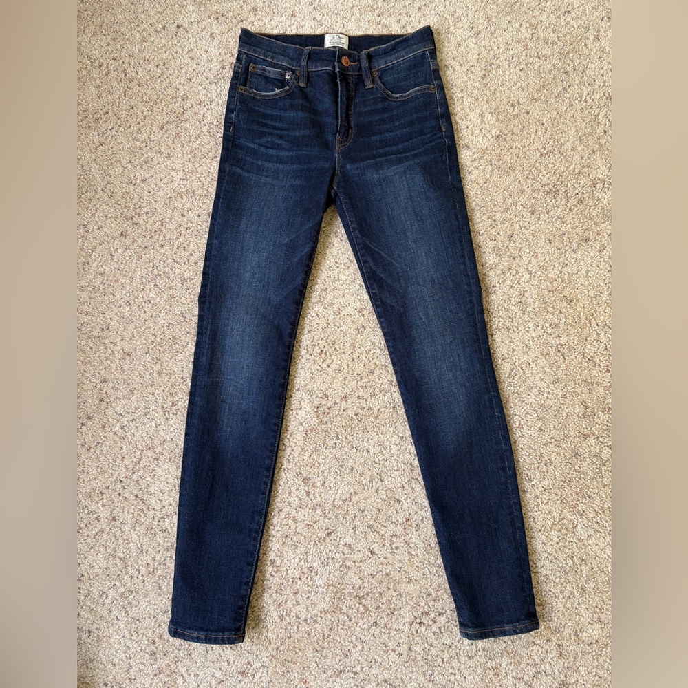 J Crew 9” High Rise Toothpick Jeans